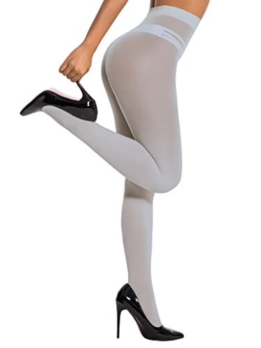 Image of HONENNA Semi Opaque Silky Women Pantyhose Tights, 20+ Colors Invisibly Toe Reinforced 60 Den Size A-E