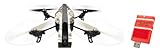 Parrot AR.Drone 2.0 GPS Edition - Dron cuadricóptero (12 minutos de vuelo, cámara HD, 50 metros de alcance, pilotaje con Smartphone o Tablet) + Flight Recorder GPS + Memoria interna 4GB
