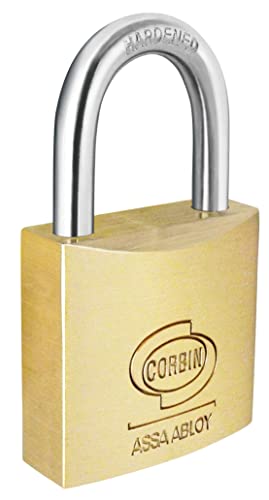 Candado de latón con arco estándar y llaves iguales, ideal para asegurar puertas y objetos personales.