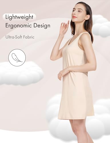 MANCYFIT Womens Full Slip Tank Top Dress Slip Sleeveless Under Dress Wide Straps4