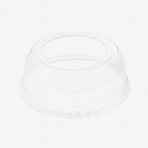 Tapa de cúpula de orificio ancho, tapas de plástico PET de 3.858 in de diámetro [caja de 1000 unidades]