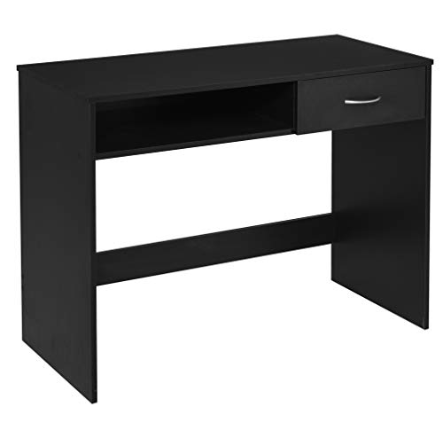 HOMCOM Schreibtisch mit Regal Schublade Computertisch Bürotisch Arbeitstisch großer Stauraum industrieller Stil E1…