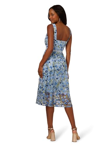 Adrianna Papell Women's Floral Embroidery Midi Dress2
