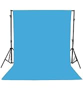 GiftMax 8 x12 FT Sky Blue Color LEKERA Backdrop Photo Light Studio Photography Background with Cu...