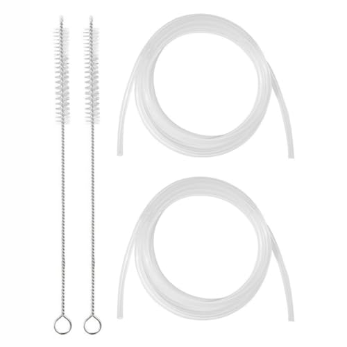 Juego de 2 mangueras de leche para máquina de café, accesorios de repuesto para máquina de café, accesorios para restaurante, tienda, máquinas de café, limpieza profunda (juego E)