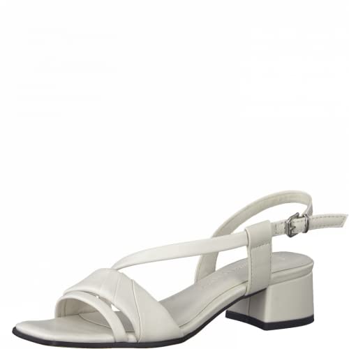 Marco Tozzi Damen 2-2-28205-38 Sandale mit Absatz, Offwhite, 39 EU