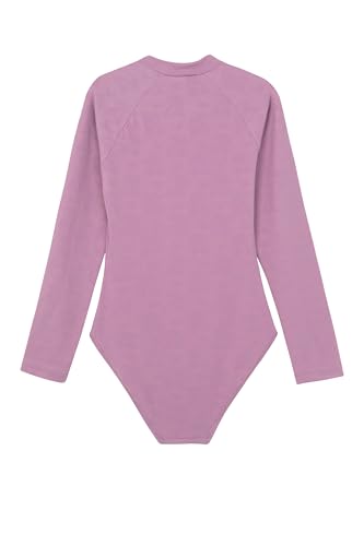 Gottex Kids Textured Long Sleeve Zip Front One Piece Chlorine Fade Resistant and Built-in UPF UV 50+ Protection2