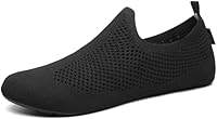 SAGUARO Hausschuhe Damen Herren Hüttenschuhe Atmungsaktiv Leicht Pantoffeln Rutschfest Bequem Schlappen Home Flache Geschlossene Slippers, Schwarz 42/43EU