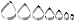 Oasis Supply 395601 Gum Paste Fondant 7-Piece Rose Petal Cutter Set, 1/2-Inch to 2-3/4-Inch