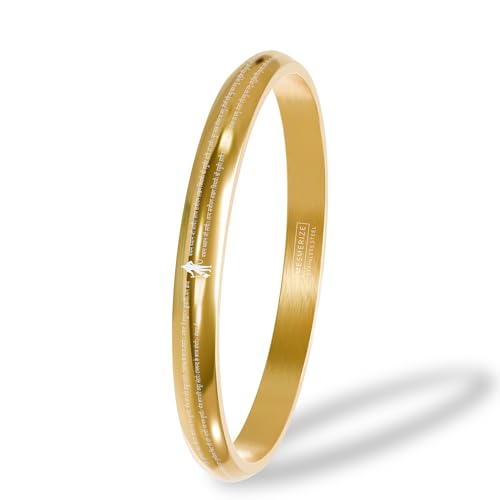 Image of Mesmerize Men's Hanuman Chalisa 9-Verse Kada in a Round Curved Design | Durable Stainless Steel Spiritual Kada Bracelet | Waterproof, Hypoallergenic - 6 Months Warranty Included