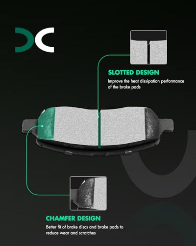 Image of SCITOO D1647 D1623 Front Rear Ceramic Brake Pads Sets Fit For Dodge Dart 2013 2014 2015 2016