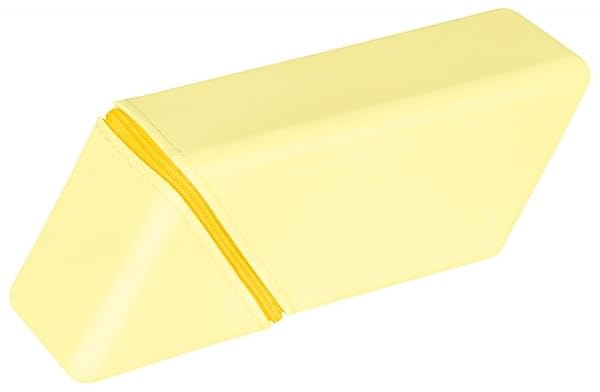 gimboo Składany silikonowy piórnik, organizer, 20 x 7 x 5,5 cm, żółty, dla dzieci, chłopców, dziewcząt