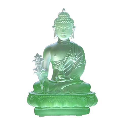 Sculpture Bouddha en verre ancien contre le stress : l'esprit zen au bureau