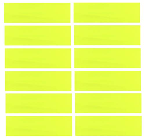Kenz Laurenz Soft and Stretchy Elastic Cotton Headbands, Pack of 12, Neon Yellow
