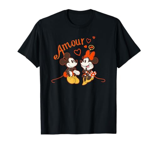 T-shirt Mickey & Minnie Mouse haut mode femme et homme amour de Disney