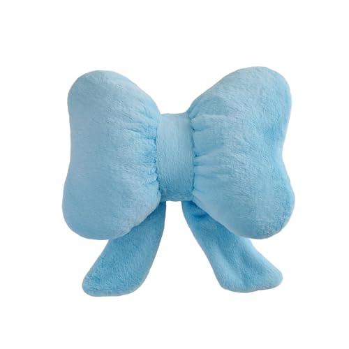 Image of Bow Pillow Cute Room Decor Throw Pillows Butterfly Shaped Decorative Cute Pillows for Bed Sofa Cute Home Decor,Blue 10 * 8inch