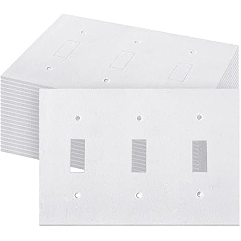 20 Pieces Triple Switch Insulation Waterproof Wall Plate Insulation Gasket Outlet Insulation Wall Insulation Switch Sealer Insulating Foam Wall Plate Gasket Replacement (Classic Style) Cover