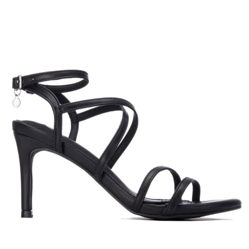 XTI - Sandalia Mujer Negro - Calzado Cómodo y Versátil - Moda casual - Modelo 14546002 (Talla 40)