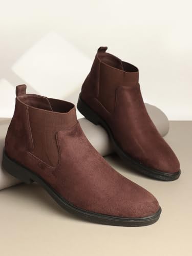 Image of Carlton London Men's Chelsea Comfortable Slip-On Round Toe Boot