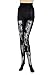 Price comparison product image Leamel Silver Leopard 100 Denier Glitter Sparkly Fashion Patterned Black-Silver Large Opaque Tights