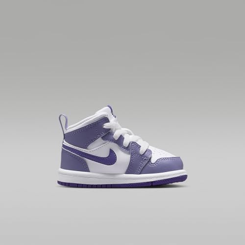 Jordan 1 Mid Baby/Toddler Shoes (Dusty Amethyst/White/Court Purple)3