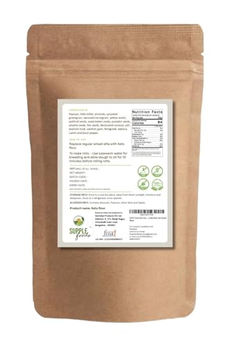 SUPPLE foods Keto Flour - Healthy Low Carb Flour, Low Gi, High Protein, Gluten Free/Wheat Free Keto Atta - 900 grams (Use Keto Aata To Make Rotis, Keto Bread)