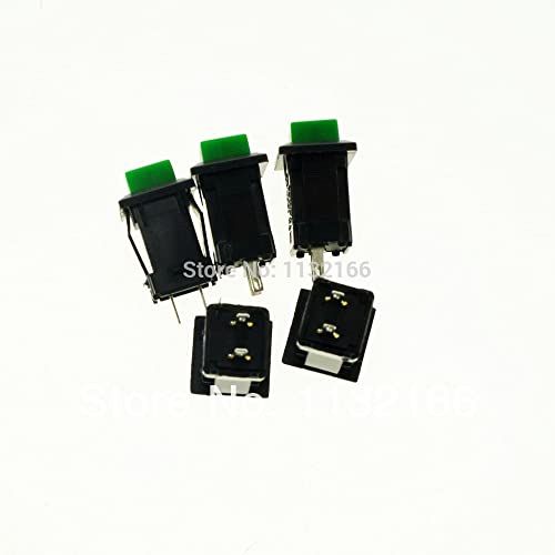 Commutateur vert bouton-poussoir maintenu 2 broches SPST Off-On