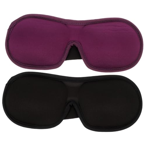 SAFIGLE 2個 簡約記憶フォームアイマスク 完全遮光 眼圧軽減 柔らかく肌に優しい 旅行 オフィス 屋外 キャンプ用 睡眠アイシェード