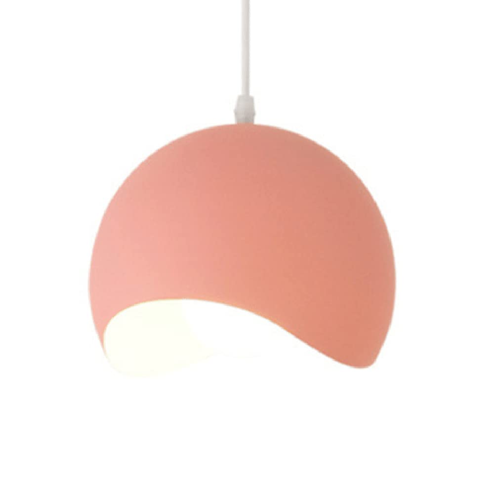 CSXSXAUO Macaron E27 Single Head Pendant Lights Creative Minimalist Hanging Lighting Fixture Simple Color Ceiling Light Chandelier Industrial Metal Suspensiom Lamp for Restaurant Bar Bedroo
