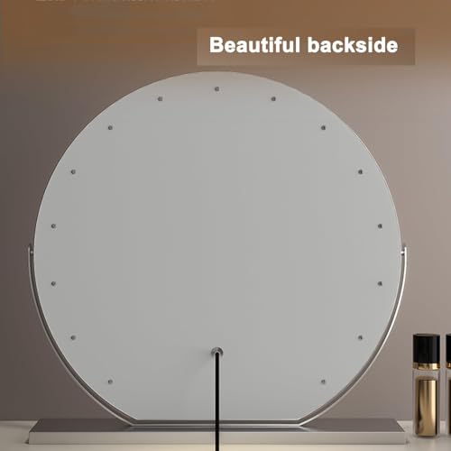 Vani Lustro toaletkowe LED 60 x 60 cm, wolnostojące lusterko do golenia z 3 temperaturami barwowymi (białe) podświetlane lusterko do makijażu dla urody i pielęgnacji