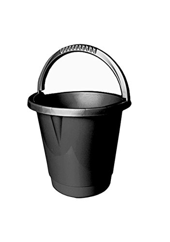 Cubo de limpieza de almacenamiento de plástico duradero 10Lt con mango (Ash)