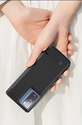 Battery Case for Galaxy S20 FE, 5000mAh Batteri Charging Cases for Samsung Galaxy S20 FE Rechargeable Extended External Backup Power Bank Charger Cover, Add 100+% Extra Juice Black