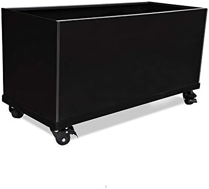 Nice Planter Aluminum Trough on Casters (20"X46"X20", Black)
