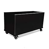 Nice Planter Aluminum Trough on Casters (16"X46"X16", Black)
