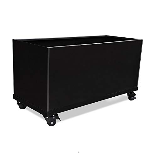 Nice Planter Aluminum Trough On Casters (20"X46"X20", Black) #TOP2