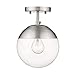 Golden Lighting 3219-SF PW Dixon Semi-Flush-Damp, Pewter