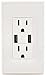 Leviton T5632-W WH Combi DUP REC/USB Charger 15A125V