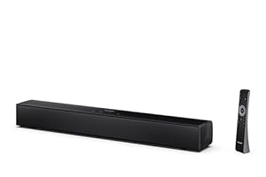 SHARP HT-SB121 2.0-Kanal-Soundbar – ROKU Ready, 120 W maximale Ausgangsleistung, Bluetooth 5.3, HDMI ARC/CEC, USB-Wiedergabe, wandmontierbar, kompatibel mit Allen TVs – Schwarz
