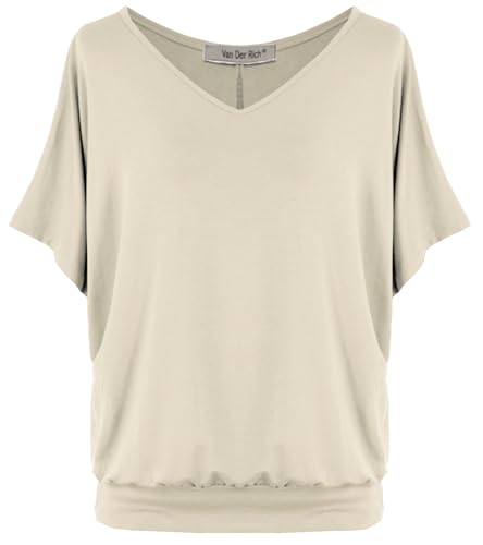 Van Der Rich ® - Tshirt Oversize mit V-Ausschnitt im lässigen Stil -...