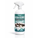 Bioky Fuera Olores 1L | Eliminador de Olores Mascotas | Absorbe Olores de Gatos, Perros, Orina - Olor Fresco | Alfombras, Textil, Césped Artificial, Sofá, Coche - Secado Ultra Rápido (1L)