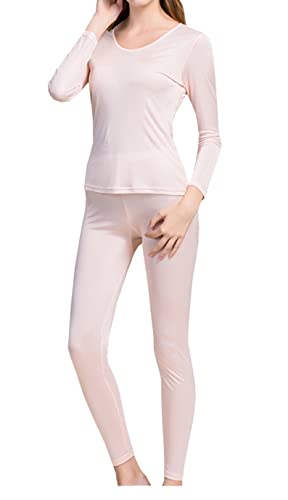 Grenasasilk Womens Silk Long Underwear Mulberry-silk Long Johns Thermal Underwear Sets Cold Weather...