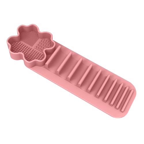 Nettoyage en profondeur pour pinceaux de maquillage avec ventouse, lavage et séchage intégrés, support de pinceau de maquillage en silicone, éponge et houppette à poudre