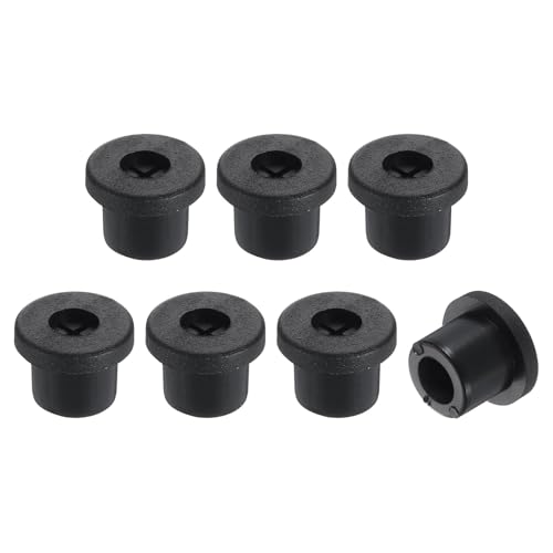 QUARKZMAN 7 Pcs Passacavo in Gomma, 3/8 Pollici (10mm) Passacavo Flessibile per Cavi Copertura Foro Filo per Scrivania Ufficio Organizzatore Cavi, Nero