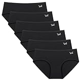 Cholewy Womens Underwear Multipack - Soft and Stretchy Ladies Knickers Comfortable Cotton Pants for Women, Ideal for Daily Wear (Pack of 6)