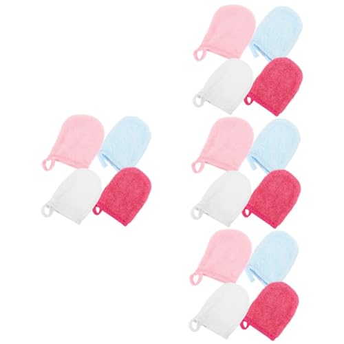 WRITWAA Guantes De Limpieza Facial De Microfibra Reutilizables Y Cómodos Desmaquillarse Y Limpiar Sensibles Casa 4 Piezas X 4