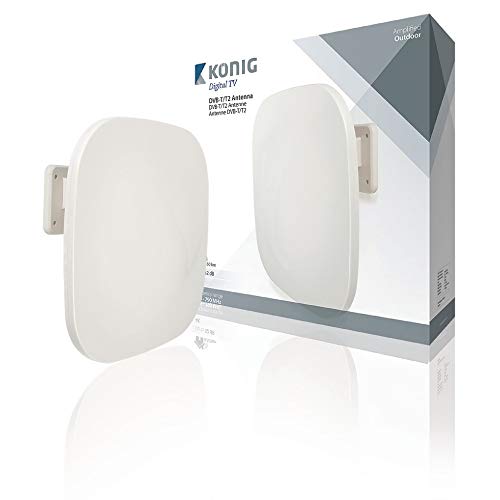  KÖNIG - Antenna esterna DVB-T/T2 con amplificatore 52 dB VHF/UHF