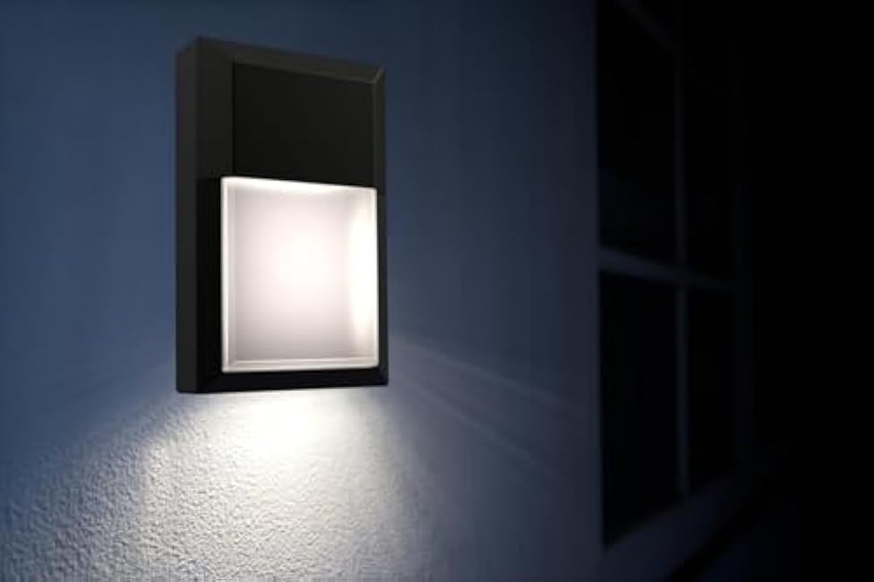 Euri Lighting EOL-WL01BK-2100e, Non-Dimmable Outdoor Mini Wall Pack, 15.8W, 1600lm, 5 CCT Tunable (3/35/4/5/65K), ETL, Energy Star, Wet Rated, 3YR, 50K HR WTY