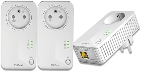 Kit Powerline STRONG 1000 Triple | 3 Adattatori 1000 Mbps | Presa Passante - Foto 2