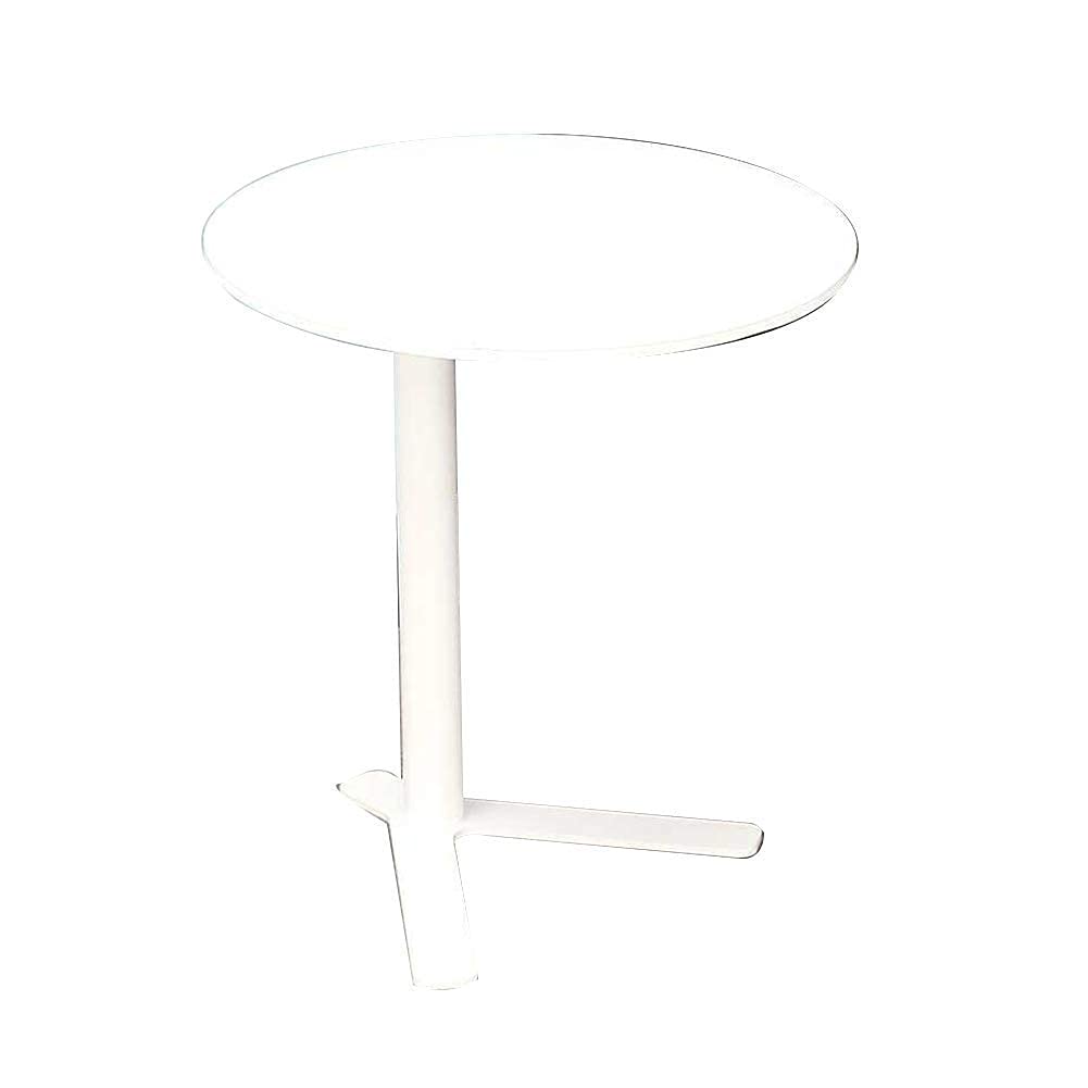 Pimex Side Table Small-Sized Coffee Table Mobile Sofa Side Table Iron Bedside Table Bedroom Round Table,White Feito na China Comfortable Anniversary
