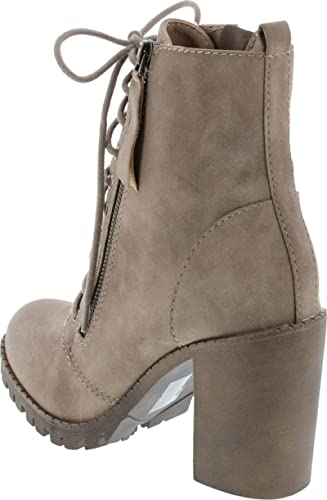 Image of Soda Women's Malia Faux Lace Up Chunky Lug Sole Combat Boot